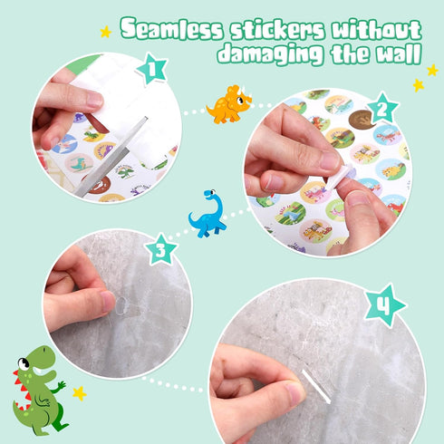 GWHOLE Potty Training Chart Dinosaur Potty Training Chart Potty Training Reward Chart Potty Chart for Toddlers Boys