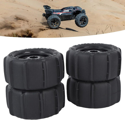 4Pcs Universal Rubber Plastic RC Beach Tires for 1/14 1/16 1/18 RC Car
