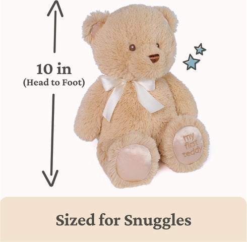 10 GUND Baby My First Teddy Bear, Ultra Soft Animal Plush Toy for Babies and Newborns, Light Brown/Tan