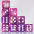 Generic 10 D6 16mm Set PC dice Acrylic Dice for RPG MTG DND Dice Table Games and Board Games (Pink + Blue)