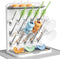 Lifewit Large Baby Bottle Drying Rack with Drain Mat & 15 Hooks,