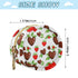 Valentines Chocolate Round Pacifier Storage Case with Zipper, Portable Pacifier Case for Travel, Diaper Bag & Purse