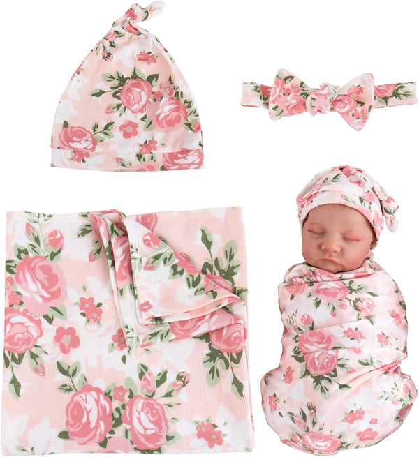 Aori Reborn Baby Doll Accessories Clothes Newborn Receiving Blanket with Headband and