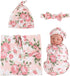 Aori Reborn Baby Doll Accessories Clothes Newborn Receiving Blanket with Headband and