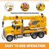 15 3-8 3-5 4-7, Crane Truck Toy with Lights & Sounds, Friction-Powered Engineering Vehicle for Toddlers Years Boys