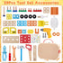 59Pcs Set 2 3 4 5 6 Kids Tool Toy for Boys - Montessori STEM Wooden Play Tool Box Kit with Electric Drill with Types