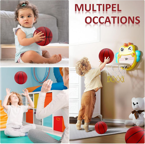 40Pcs 6" Inflatable Mini Basketball Balls Bulk Set, PVC Small Basketball for Over The Door Games and Indoor Outdoor Play