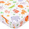Cloele Animal Fitted Crib Sheet for Girls 1 Pack Jungle Baby Nursery