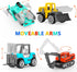 17 Metal Construction Vehicles Toys, Mini Excavator Wheels Cars for Boys Kids Toddlers Christmas Party Favors