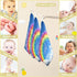 STAYTOP Pack 3 Rainbow Muslin Baby Washcloths of - Soft Face Cloths for Newborn, Absorbent Baby Bath and Face