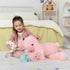 MaoGoLan 4Pcs Giant Bunny Stuffed Animal with 3 Babies Inside, 24" Pink Easter Bunny Plush Toys
