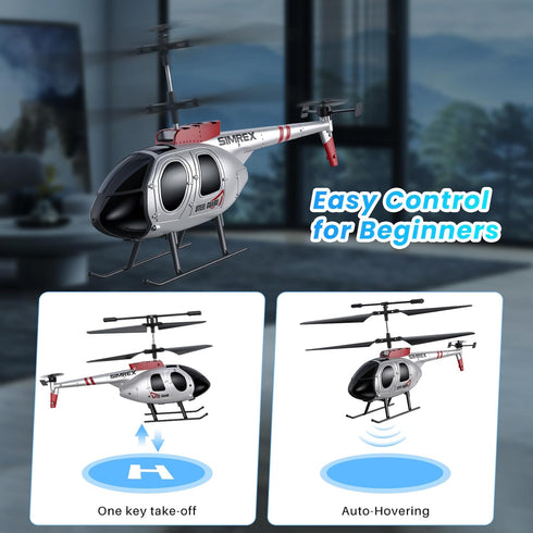 2 Speeds,2 SIMREX RC Helicopter,Remote Control Helicopter Toy for Kids & Beginners, Altitude Hold, Batteries, Gift