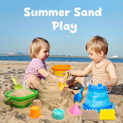 1-3, 4-8, AuntyFey Collapsible Beach Toys Sand Toys for Toddlers Beach Toy Sand Toy for Kids Ages Collapsible Beach