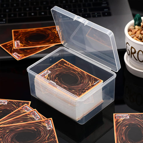 Playing Deck Card Storage Box - Plastic Card Boxes Compatible with 100 MTG Holder Storage Case.