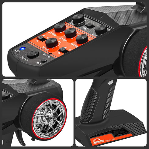 Hobby Fans RC Radio System 7CH 2.4G RC Transmitter with Receiver for RC Car Crawler Boat