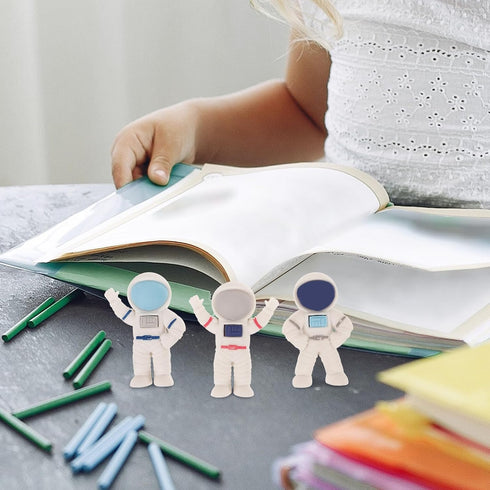 NUOBESTY 24Pcs Cartoon Spaceman Erasers, Mini Cute Space Erasers, 3D Spacemen Pencil Erasers for Party Favors