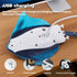 Swimming Summer 8-12, QUN XING Remote Control Stingray Pool Toy Realistic RC Manta Ray Diving Rechargeable Battery