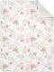 CHUROUSY Pink Roses Baby Blanket for Boys Girls Beautiful Flower Leaves Nursery Swaddling