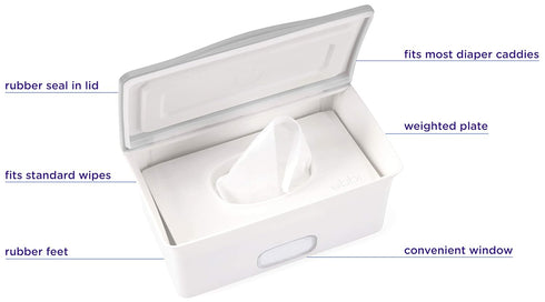 Ubbi Weighted Baby Wipes Dispenser for Diaper Bags - Lavender Scented by