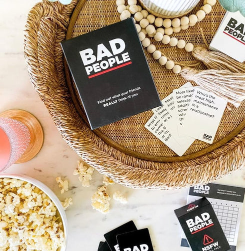 BAD PEOPLE Party Game - Hilarious Adult Card Game to Find Out What Your Friends Really Think