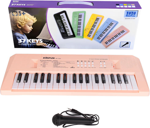 ZuzuBlooploo Kids Piano Keyboard, 37 Keys Portable Music Keyboard Early Learning Educational Electronic