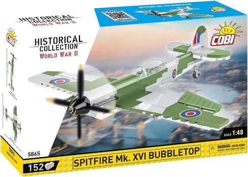 Set, 152 COBI Historical Collection WWII Spitfire Mk. XVI Bubbletop Aircraft Building Pieces