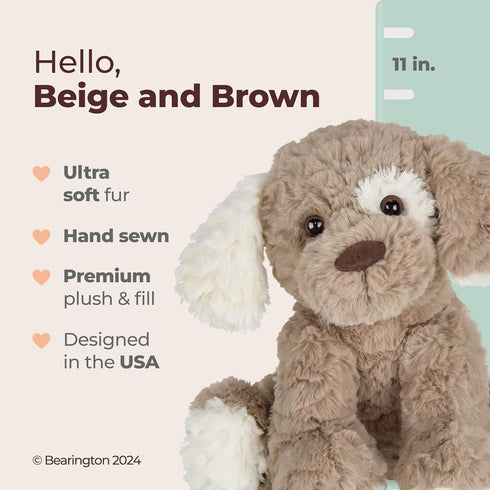 11" Bearington Pal Dog Stuffed Animal Plushies - Realistic Dog Plush Stuffed Animals with Floppy Ears and Expressive