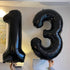Jonhamwelbor 13 Number Balloons, Black Jumbo Foil Mylar Helium Balloons for 13th 31st Birthday Party Decorations