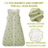 Nivolltha 1.5 100% 3-6 Super Soft TOG Sleep Sack, Organic Cotton All Season Warm Baby Wearable Blanket for Months
