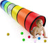 Kids Play Tunnel for Toddlers, Colorful Pop Up Baby Tunnel for Crawling, 6 Foot Collapsible Gift for Children Dog