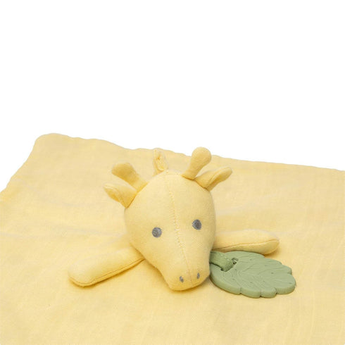 Giraffe-Themed Comforter with Rubber Teether - Perfect for Babies