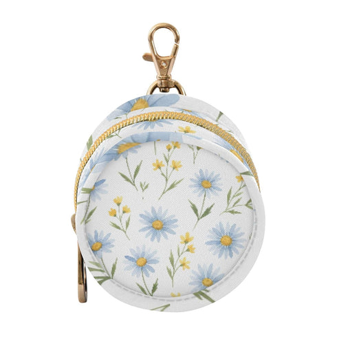 PYBUG Daisy Round Pacifier Storage Case, Polyester & TPU Lined with Hook Buckle,
