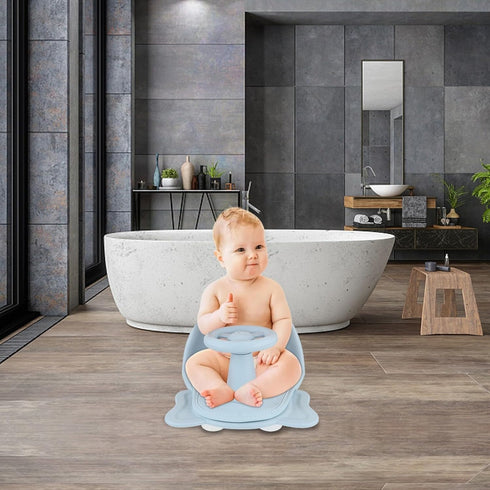 LOORGVEL Creative Bath Seat with Strong Load-Bearing Suction Cups Non-Slip Shower Chair for Newborns and Spacious