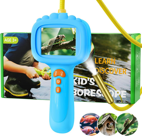 Borescope Snake Camera with Light for Kids, Outdoor Educational STEM Toys, Science