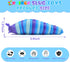 Cevioce Sensory Slug Fidget Toys,Mini Fidget Slug Toys for Adults & Kids Party Favors,6Pcs Cute Autism Sensory Toys for Autistic Children,Toddler Toys Age 3+,Travel Toys for 3+ Year Old (5.8 Inch)