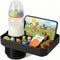 Travel Tray for Kids Car Seat - Silicone Car Seat Cup Tray,