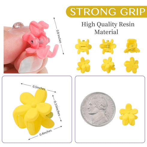 choicbaby 80PCS Baby Hair Clips for Girls, 16 Different Colors, Cute Mini Flower Hair Accessories for Infants