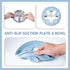 HORNORM 7 304 Set Pieces Stainless Steel Baby & Toddler Feeding - Suction Divided Plates, Bowls, Silicone & Stainless