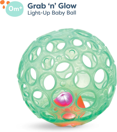 B. toys Sensory Light-Up Baby Rattle, Textured Ball with Glowing Lights & Rattle for Infants, Babies