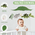 3-Mode Dinosaur Crib Mobile Grey and Green Dino Baby Crib Mobile with Music Box, Jurassic Dreams Baby Mobile for Boys