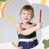 50 5 8 Inch Set Halloscume Pcs Rhythm Sticks for Kids Classroom Activities, Colors of Music Sticks, Wooden Percussion