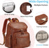 Backpack LORADI Lightweight Diaper Bag with Stroller Clips, Insulated Pockets, Baby Shower Essentials (Classic, Brown)