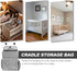 TOYANDONA Crib Hanging Bag Diaper Storage Organizer Gray Multifunctional Cradle Storage Caddy for Newborn Nursery