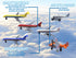 6 Pack Playset Crelloci Toy Airplane Mini Diecast Aircraft, Includes Glider and Airlines Planes for Birthday Party