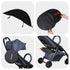 2-in-1 2-Way Beberoad Love Universal Stroller Sun Shade & Mosquito Net Baby Stroller Cover with UV Protection & Zipper