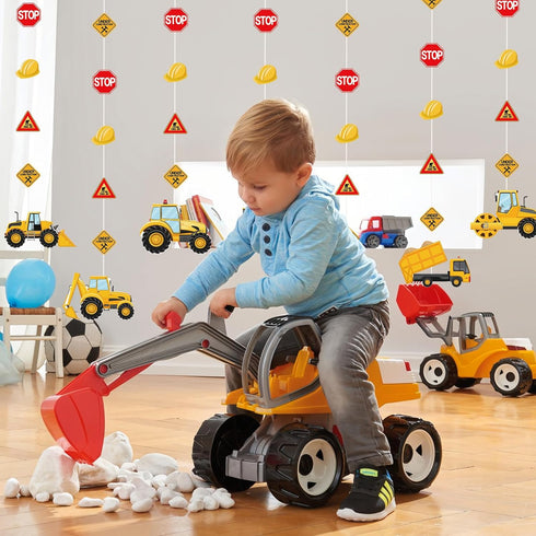 Construction Birthday Banners Construction Birthday Party Supplies Construction Paper Garlands Vehicle Truck Hanging