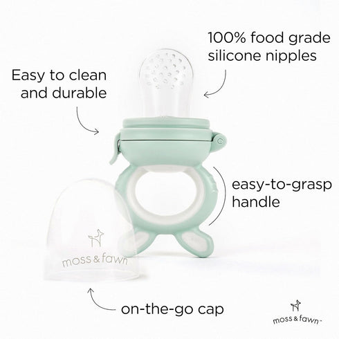 Forage Feeder, Soothing Silicone Frozen Baby Food Teething Toy, BPA, PVC & Phthalate Free - Fern
