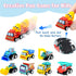 CLAPET 12 3-8 PCS Easter Egg Fillers with Pull Back Car, Prefilled Easter Toys Gifts for Year Old Boys Girls Kids