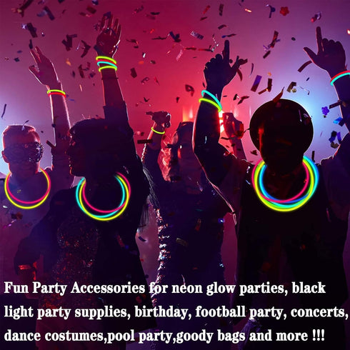 TURNMEON 360 Pack Patriotic Glow Sticks Bulk Party Pack Glow In The Dark Party Supplies Glow Sticks Necklaces Bracelets with Connectors 8" Glowsticks Party Favors 4th of July Memorial Day Decorations
