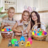 12 Pack JIALWEN Filled Easter Eggs with Plush Animal, Easter Basket Stuffers Plastic Easter Eggs Prefilled Surprise